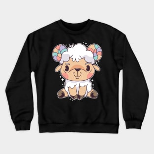 cute Aries funny cartoon Crewneck Sweatshirt